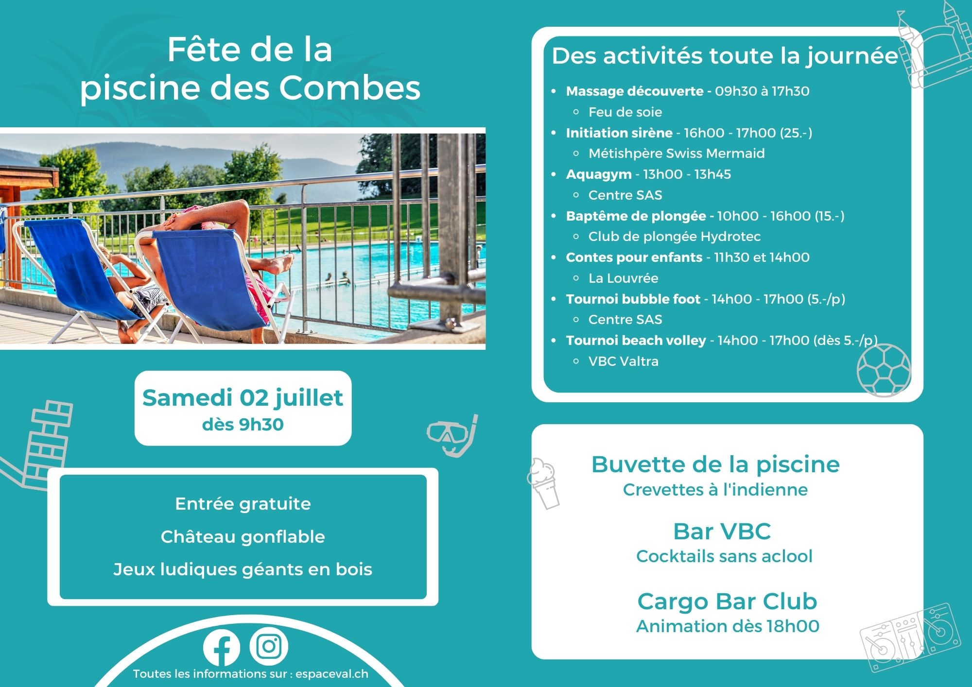 Fête de la piscine des Combes 2022 - print Fête de la piscine des Combes 2022 3 (1)